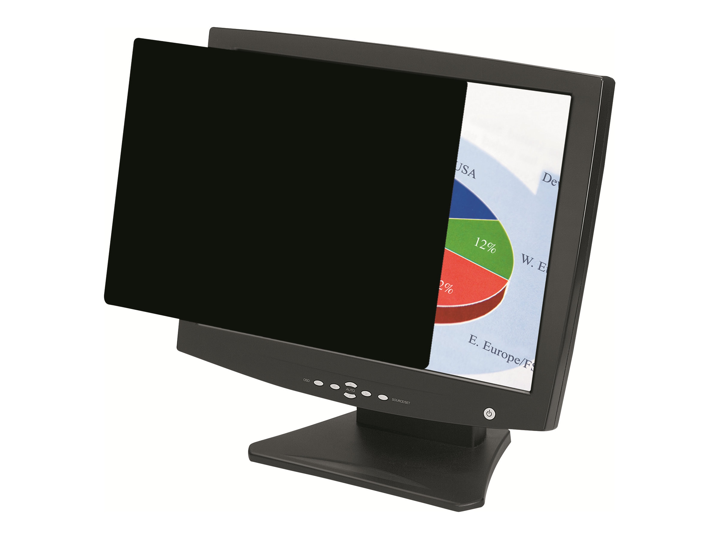 Fellowes 4801501-22IN W PRIVASCREEN BLACKOUT PRIVACY