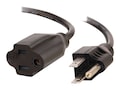 C2G 18AWG Outlet Saver Power Extension Cord NEMA 5-15R To NEMA 5-15P 10ft , 03116, 5555654, Power Cords C2G 18AWG Outlet Saver Power Extension Cord NEMA 5-15R To NEMA 5-15P 10ft , 03116, 5555654, Power Cords