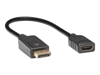Tripp Lite HDCP DisplayPort to HDMI M F Video Adapter Video Converter, Black, 1ft, P136-001, 37821654, Cables