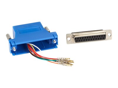 Black Box DB25 Modular Adapter Kit (Unassembled), Female to RJ-45, 8-Wire, Blue, FA4525F-BL, 37441571, Network Adapters & NICs Black Box DB25 Modular Adapter Kit (Unassembled), Female to RJ-45, 8-Wire, Blue, FA4525F-BL, 37441571, Network Adapters & NICs