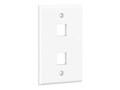 Cable Matters 2 Port Keystone Jack Wall Plate, White, 10-Pack, 180082X10 , 41906936, Cable Accessories Cable Matters 2 Port Keystone Jack Wall Plate, White, 10-Pack, 180082X10 , 41906936, Cable Accessories