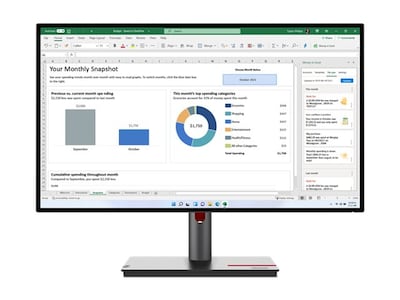 Lenovo 27 ThinkVision P27h-30 QHD LED-LCD Monitor, 63A1GAR1US, 41492754, Monitors