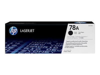 HP 78A (CE278A) Black Original LaserJet Toner Cartridge, CE278A, 10983080, Toner and Imaging Components - OEM