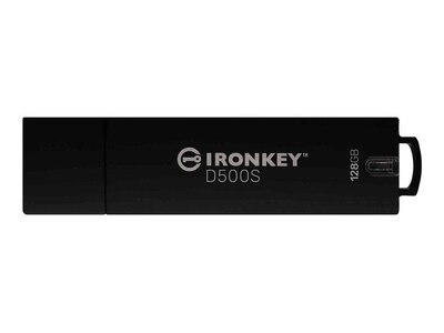 Kingston 128GB IronKey D500S Military-grade FIPS 140-3 Level 3 USB 3.2 Gen 1 Flash Drive, IKD500S/128GB, 41701895, Flash Drives