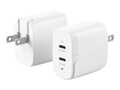 ALOGIC 2 Port 40W Rapid Power USB-C GaN Wall Charger, WCG2X40-US                    , 41936940, AC Power Adapters (external)