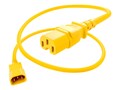 UNC Power Cord C14 to C15 15Amp YE , PWCD-C14C15-15A-04F-YLW, 41226794, Power Cords