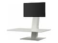 Humanscale QuickStand Eco Single Monitor Sit Stand Workstation - White, QSE2SMW, 41785402, Furniture - Miscellaneous