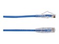 Black Box Slim-Net CAT6A 28AWG 500MHz UTP Patch Cable, Blue, 1ft, C6APC28-BL-01, 32894871, Cables