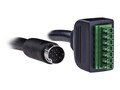 CyberPower 9-pin Mini DIN to 7-pin Connector Cable, Black, 10ft, CBL7PIN350BUL-010-BLK, 33758205, Cables