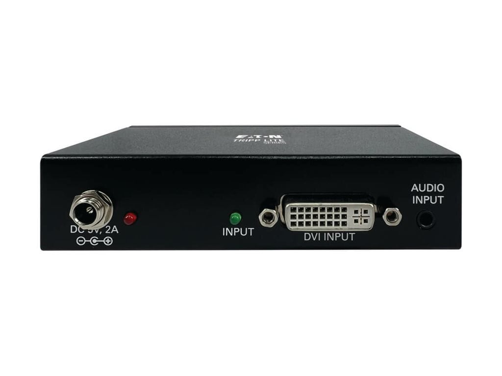 Tripp Lite 2-Port DVI Splitter with Audio and Signal Booster, Single-Link 1080p @ 60 Hz