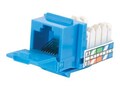 C2G Cat5e 90-Degree Keystone Jack, Blue, 35206, 41610665, Premise Wiring Equipment