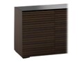 Salamander 4 Bay Low Profile Cabinet w Vertical Rack Mount & XL Mount, Linear Texture- Opium Brown, D1/347AMXL/ZU/OB, 36184471, Furniture - Miscellaneous