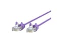 Belkin CAT6 28AWG UTP RJ-45 M M Slim Snagless Molded Ethernet Patch Cable, Purple, 5ft, CE001B05-PUR-S, 41062204, Cables Belkin CAT6 28AWG UTP RJ-45 M M Slim Snagless Molded Ethernet Patch Cable, Purple, 5ft, CE001B05-PUR-S, 41062204, Cables