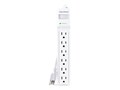 CyberPower Essential Surge Protector 900J, NEMA 5-15 Input, (6) 5-15R Outlets, 6ft Cord, White, CSB606W, 34343423, Surge Suppressors