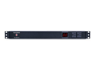 CyberPower Metered PDU 120V 15A 1U RM 5-15P Input 15ft Cord (12) 5-15R Outlets, RoHS, PDU15M2F10R, 11263869, Power Distribution Units