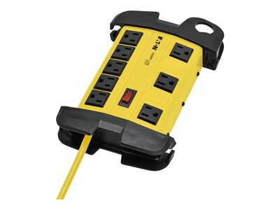 Tripp Lite Power It Safety Power Strip (8) Outlet GFCI Plug OSHA Yellow 25ft. Cord, TLM825GF, 8033350, Power Strips