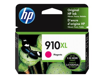 HP 910XL (3YL63AN) High Yield Magenta Original Ink Cartridge, 3YL63AN#140, 36993104, Ink Cartridges & Ink Refill Kits - OEM