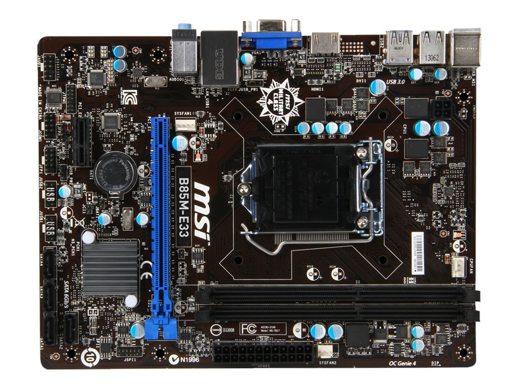 Microstar Motherboard, Haswell B85M-E33 
