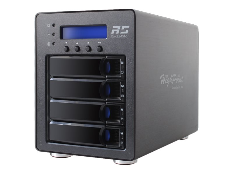 HighPoint 4-Bay USB 3.1 RAID 0 1 5 1 0 SATA Hard Drive Solid State Drive  Enclosure