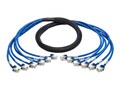 Tripp Lite Augmented Cat6 Cat6a Pre-Terminated Copper Trunk Bundle, (6x) RJ-45, 6ft., Blue, N261-006-6FF-BL, 32133502, Cables