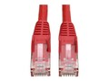 Tripp Lite Cat6 UTP Gigabit Ethernet Patch Cable, Red, Snagless, 1ft, N201-001-RD, 8945295, Cables