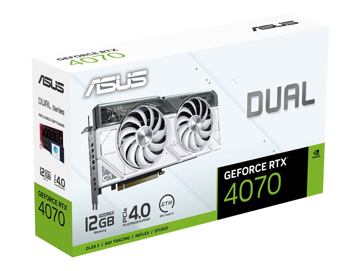 Asus Dual GeForce RTX 4070 White Edition PCIe 4.0 Graphics Card 