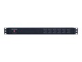 CyberPower Basic PDU 120V 15A 1U RM 5-15P Input 15ft Cord (18) 5-15R Outlets, RoHS, PDU15B6F12R, 11263383, Power Distribution Units