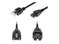 AddOn NEMA 5-15P (M) to C15 (F) Standard Commercial 14 AWG 125V at 15A PVC SJT Power Cable, Black, 6ft, ADD-N5152C15C14G6FBK          , 41980916, Power Cords