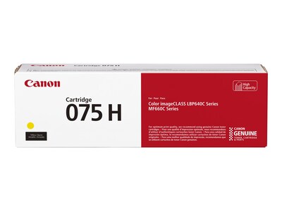Canon Yellow 075H High Yield Toner Cartridge, 6366C001 , 42037357, Toner and Imaging Components - OEM Canon Yellow 075H High Yield Toner Cartridge, 6366C001 , 42037357, Toner and Imaging Components - OEM