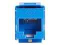 Black Box CAT6A Keystone Jack - Unshielded, RJ45, Blue , C6AJA70-BL-R2, 37182080, Premise Wiring Equipment