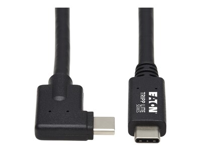 Tripp Lite USB 3.2 Gen 2 Type C to USB Type C Right-Angle Plug M M 100W PD Charging Cable, Black, 1m , U420-01M-G25ARA, 41291028, Cables Tripp Lite USB 3.2 Gen 2 Type C to USB Type C Right-Angle Plug M M 100W PD Charging Cable, Black, 1m , U420-01M-G25ARA, 41291028, Cables