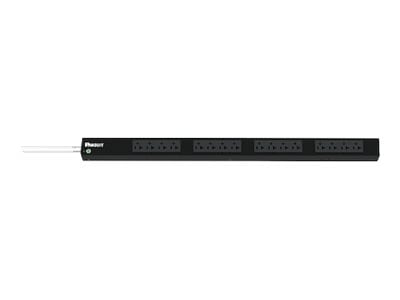 Panduit Basic Vertical 0U PDU 120V 20A, NEMA 5-20P Input, (16) 5-20R Outlets, 10ft Cord, Black, P16B07M, 34322948, Power Distribution Units Panduit Basic Vertical 0U PDU 120V 20A, NEMA 5-20P Input, (16) 5-20R Outlets, 10ft Cord, Black, P16B07M, 34322948, Power Distribution Units