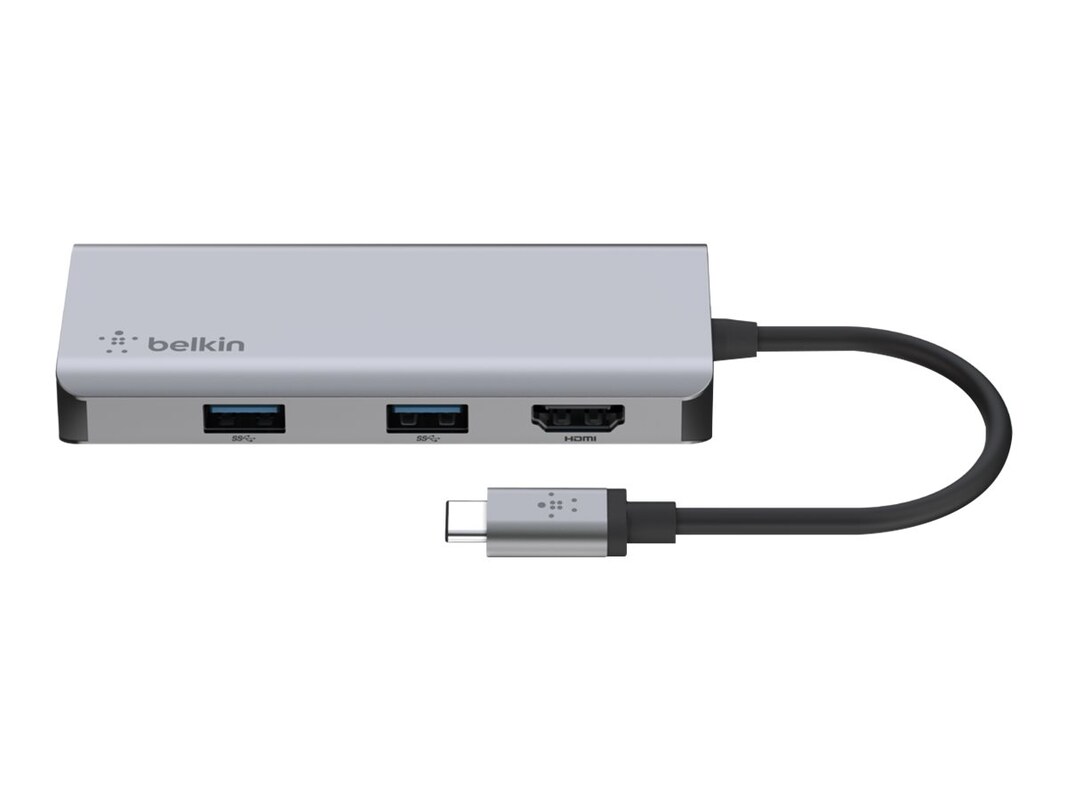 Slikke Grunde nevø PVC002BTSGY - Belkin USB-C Hub, 5-in-1 Docking Station for Mac Windows, 4K  - MacConnection