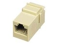 C2G RJ45 Keystone Modular Insert Coupler, 8P8C, White, 03677, 7511655, Premise Wiring Equipment