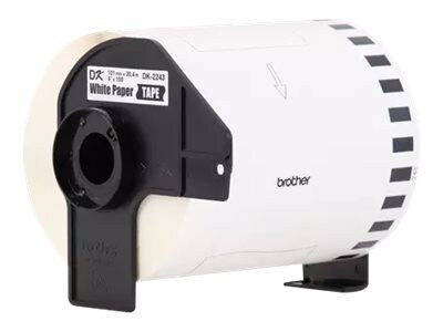 Brother 4 x 100' DK2243 Black White Continuous Length Paper Tape, DK2243, 7641126, Paper, Labels & Other Print Media