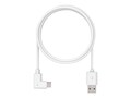 Compulocks 6 Ft USB-A to 90-degree USB-C cable (white), 6FT90DUSBCW, 41370400, Cables