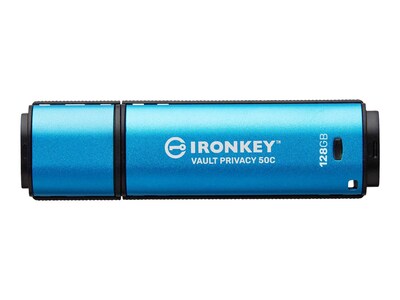 Kingston 128GB Ironkey Vault Privacy 50C USB-C AES 256 Flash Drive , IKVP50C/128GB, 41602252, Flash Drives