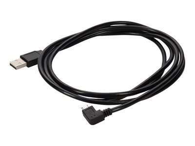 AddOn USB 2.0 Type A Male to Micro-USB 2.0 Type B Left-Angle Male Cable, Black, 6ft, USB2MICROUSBLT6, 41059478, Cables
