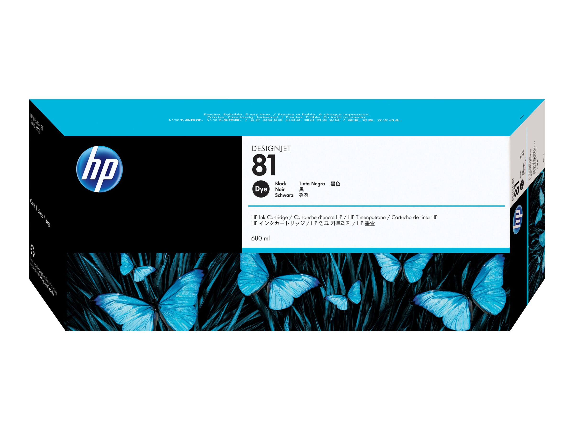 HP 81 Black Dye Ink Cartridge (C4930A)
