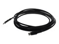 AddOn USB 2.0 Type C M M Sync and Charge Cable, Black, 1m , USBC1MB, 41294973, Cables