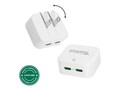 Plugable PLUGABLE 40W DUAL USB-C CHARGE, PS-40C2W                      , 41878515, AC Power Adapters (external)