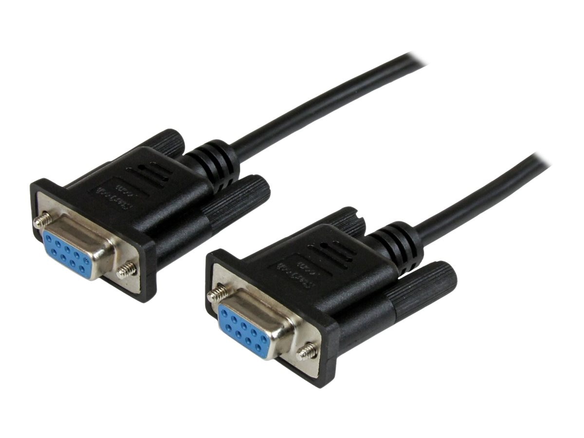 StarTech.com DB9 RS232 F F Serial Null Modem Cable, Black, (SCNM9FF2MBK)