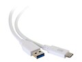 C2G USB-C to USB-A M M SuperSpeed USB 5Gbps Cable, White, 12ft, 28837, 38161838, Cables