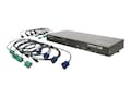 IOGEAR 8-Port Combo VGA KVMP Switch with eight USB Cables, GCS1808KITU, 10177150, KVM Switches