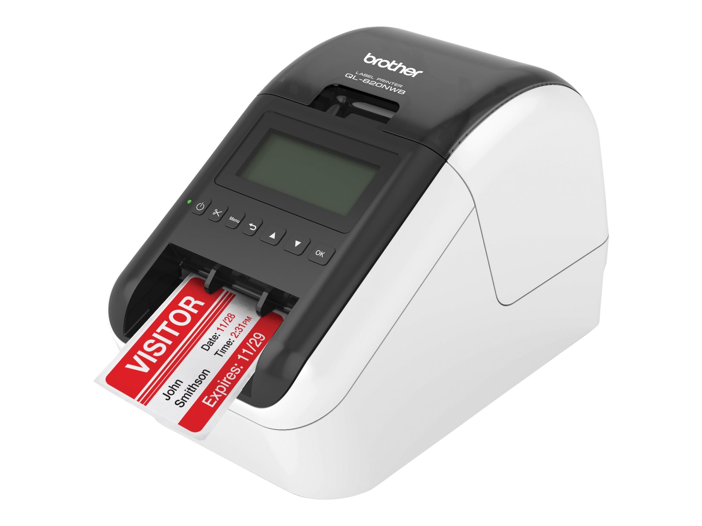 Brother P-Touch Easy Portable Label Maker, White/Grey