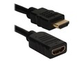 QVS High Speed HDMI M M UltraHD 4K Extension Cable, Black, 2m, 4335-2M, 33928913, Cables