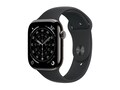 Apple Watch Series 11, GPS + Cellular, 46mm, Slate Titanium Case with Black Sport Band - M L, MFD24LW/A                     , 42039487, Wearable Technology - Apple Watch Series 6-7