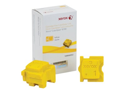 Xerox Yellow Ink Sticks for ColorQube 8700 Series (2-pack), 108R00992, 13781547, Toner and Imaging Components - OEM