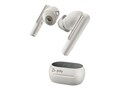 HP Poly Voyager Free 60+ Microsoft Teams USB-C UC Earbuds w  Touchscreen Charge Case - White Sand, 7Y8G8AA, 41716010, Earphones