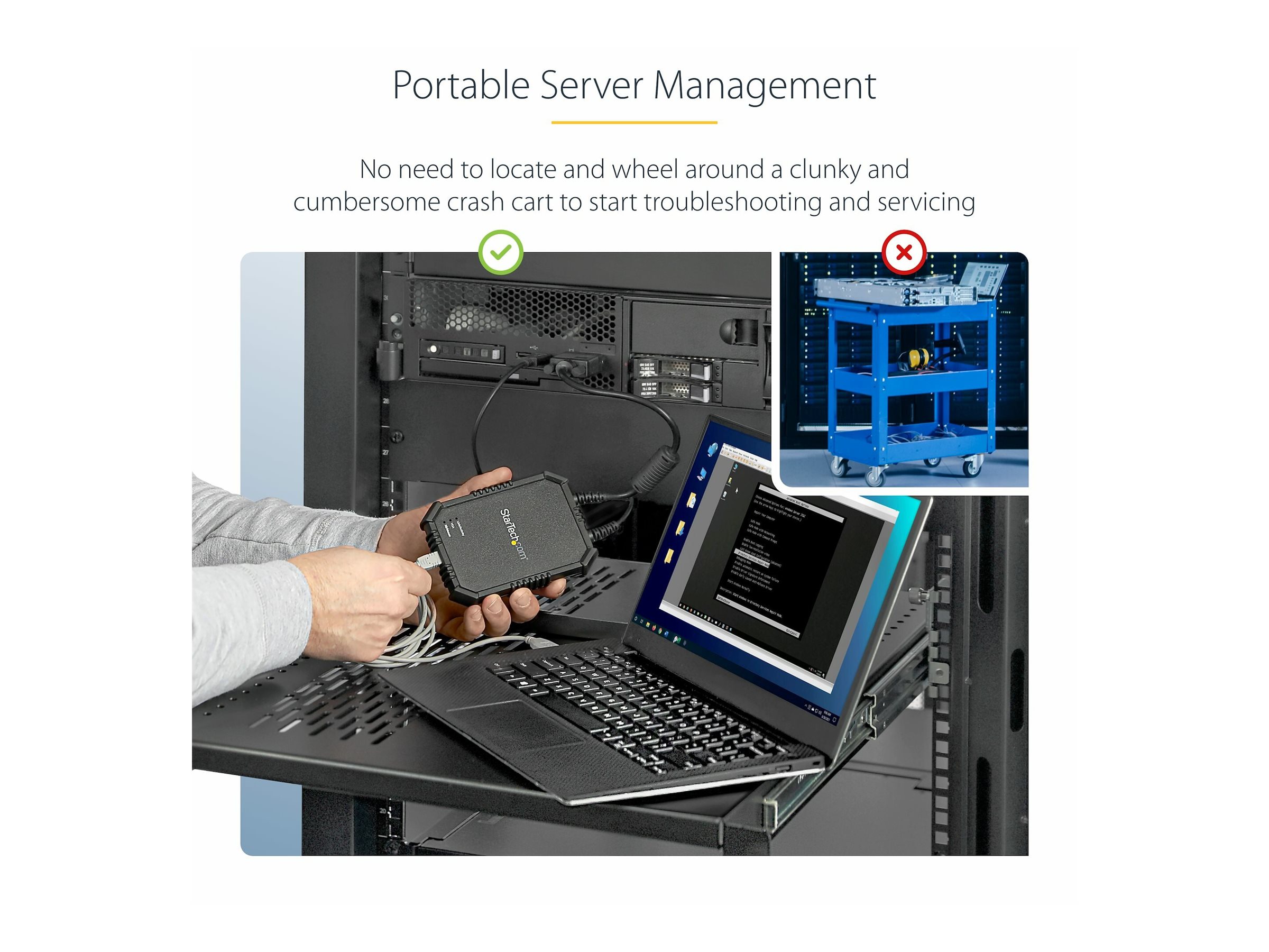 StarTech.com Laptop to Server KVM Console - Rugged USB Crash
